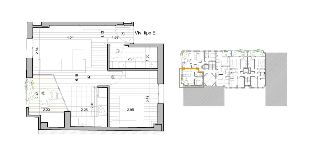 Vivienda tipo E situación